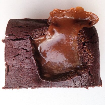 Delicious handmade salted butterscotch gooey Colombian dark chocolate brownie